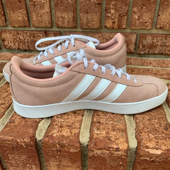 adidas Shoes - Pink Adidas VL Court 2.0 Suede Sneaker size 8.5